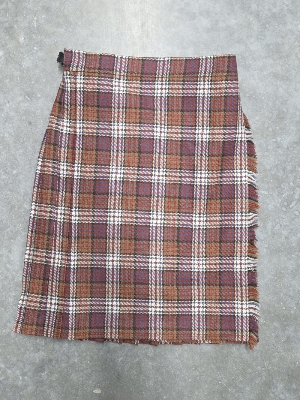 Highland Kilts Tartan Plaid Kilt Rust Multi Size Wool Age 9
